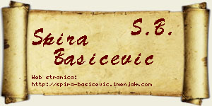 Spira Bašičević vizit kartica